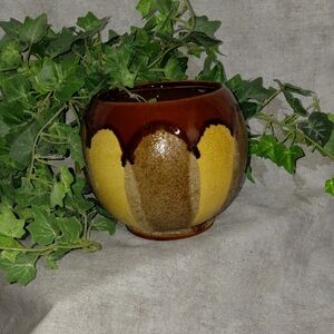 MCM Haeger Brown and gold Ceramic Vase